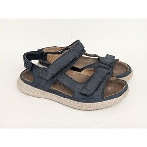 Hartjes Navy Blue Extra Light Sandal Womens Size 39 /US 8.5 Hook Loop Straps